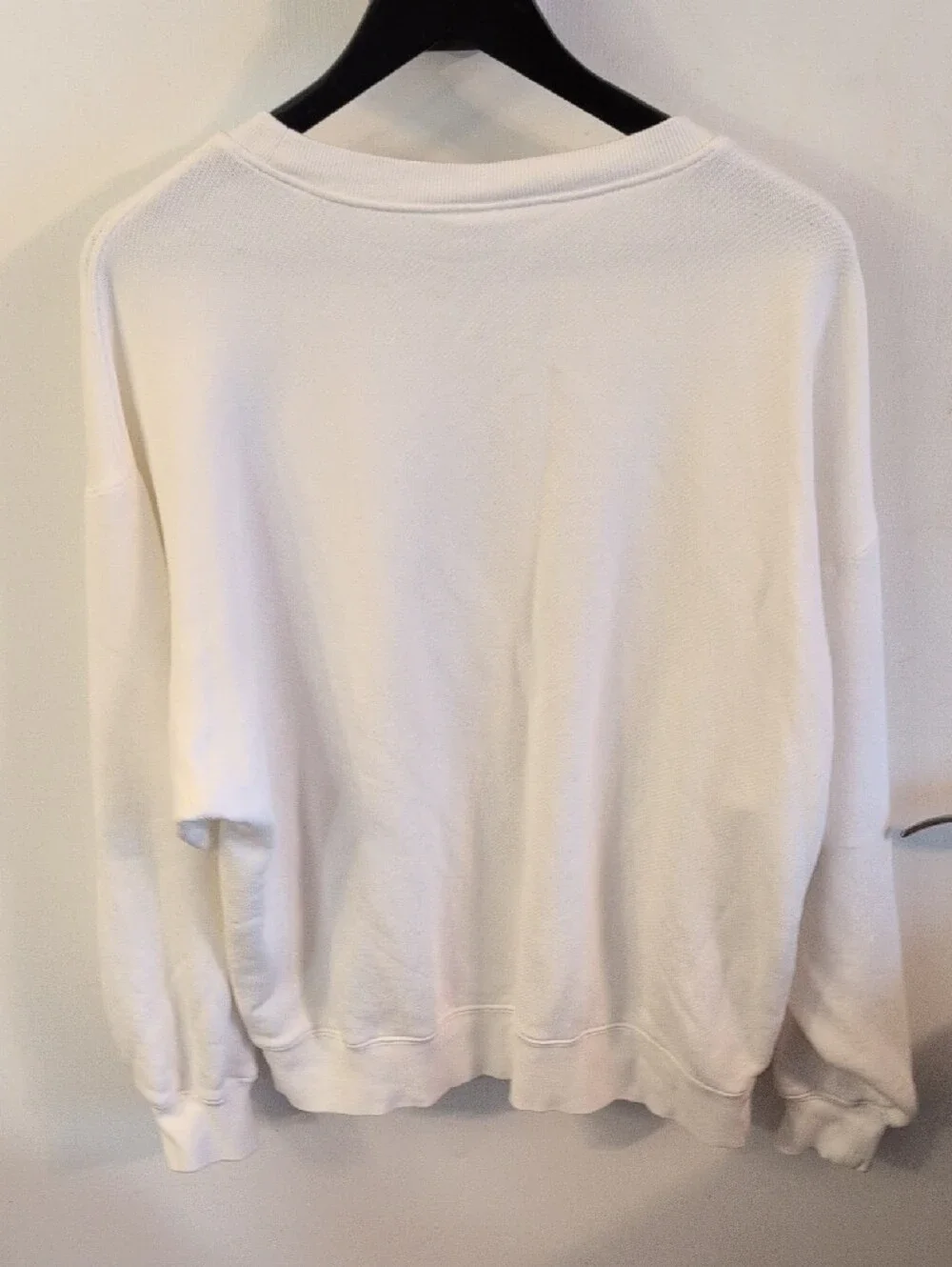 Wild Cats Graphic Crewneck Sweatshirt - White with Blue Print